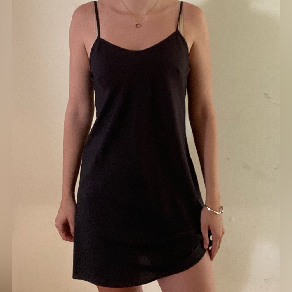 Little black slip dress